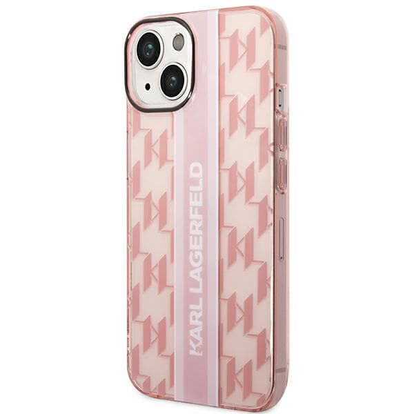 Karl Lagerfeld Mono Vertical Stripe Cover til iPhone 14 Plus, Pink