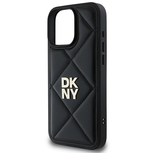 DKNY DKHCP16LPQDSLK iPhone 16 Pro 6,3" sort/sort quiltet Stack-logo