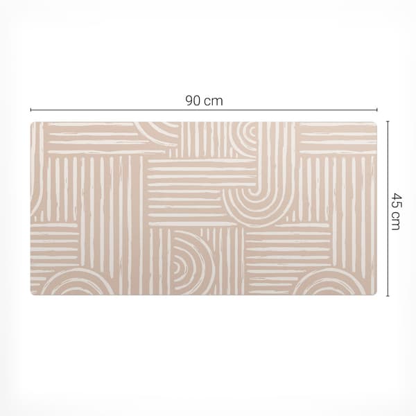 Modern skrivbordsmatta med geometriska linjer 90x45 cm