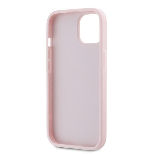 Karl Lagerfeld Diagonal Quilted Script iPhone 14 cover, pink