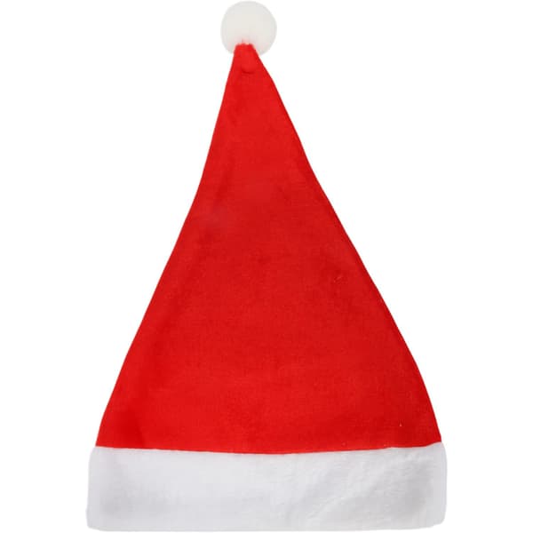 Jultomtekostymhatt i sammet med pompom