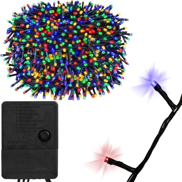 KRAFTFULLA JULGRANSLJUS 500 LED MULTI UTOMHUS INOMHUS PROGRAMMERARE 40M