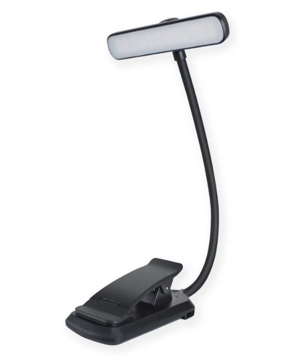 USB LED-natlampe til boglæsning med klips 24 LED'er 360°