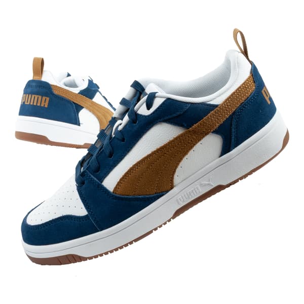 Puma Rebound v6 Low SD Hvid-Smør-Blå [402262 07] y.42