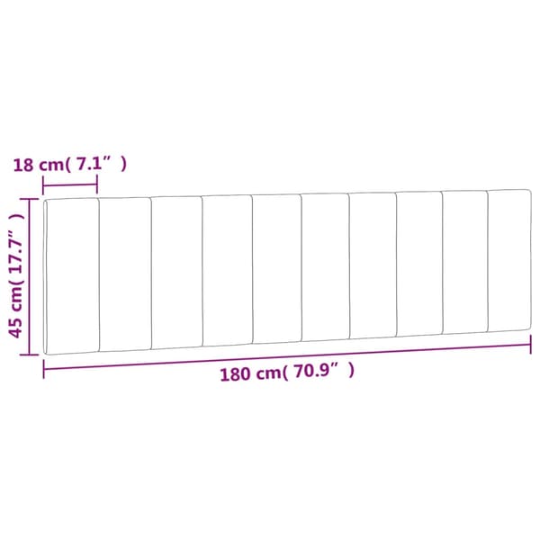 vidaXL Sängynpäädyn tyyny vaaleanharmaa 180 cm sametti