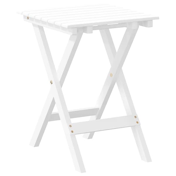 vidaXL foldbart sidebord hvidt massivt poppeltræ