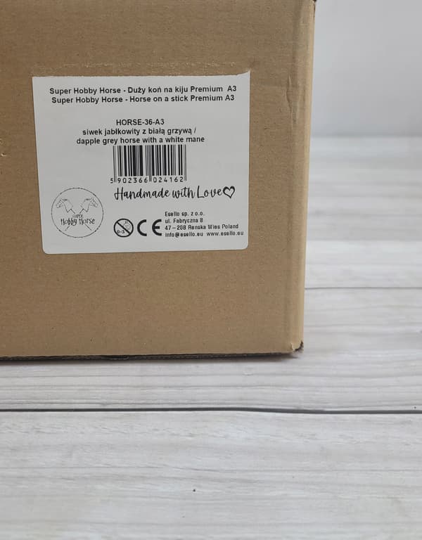 Käpphäst Stor Premium Käpphäst - Dapple Grey med Vit Man A3