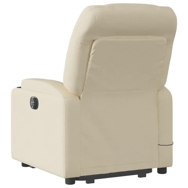 vidaXL Lyftbar massagefåtölj, elektrisk, vilstol, krämfärgad