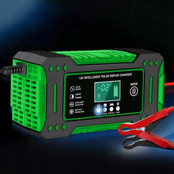 AUTOMATISK BATTERILADDARE MED 12V BATTERIREPARATORSFUNKTION
