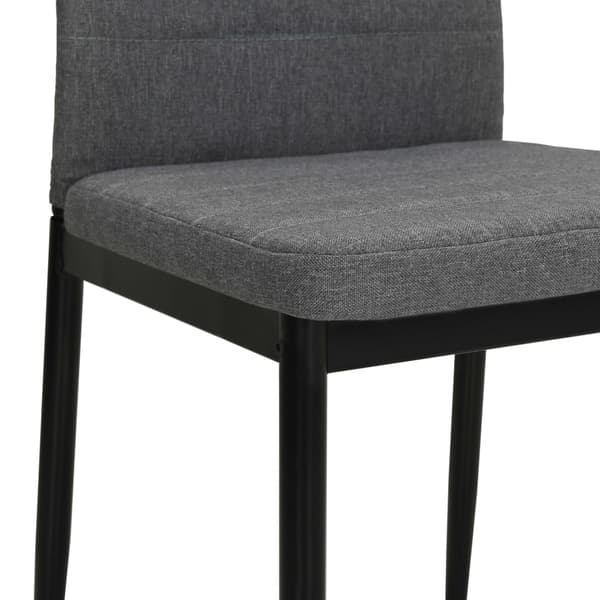 vidaXL Matstolar, set om 4, ljusgrå, tygklädsel