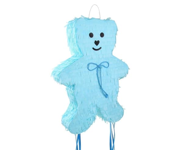 Blå bamse piñata 33,5x8x45m