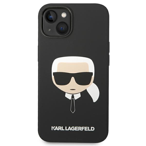 Karl Lagerfeld Silikone Karl`s Head-etui til iPhone 14 Plus, Sort