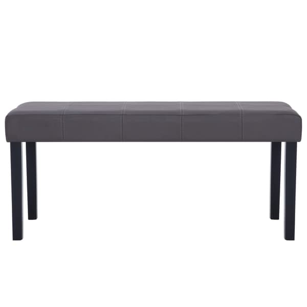 vidaXL bænk, 106 cm, grå kunstlæder