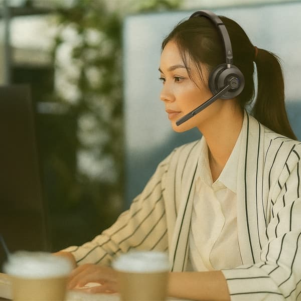 Creative Chat Wireless Bluetooth trådløse hovedtelefoner med mikrofon, sort
