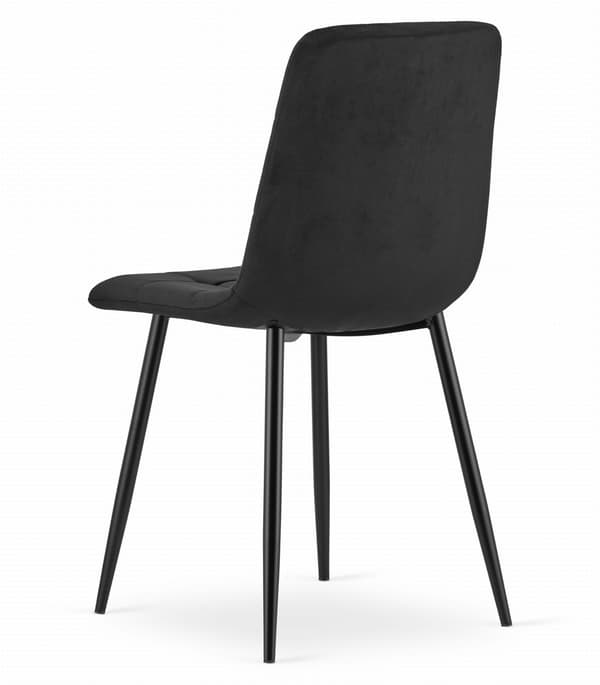 KARA stol - svart sammet x 4