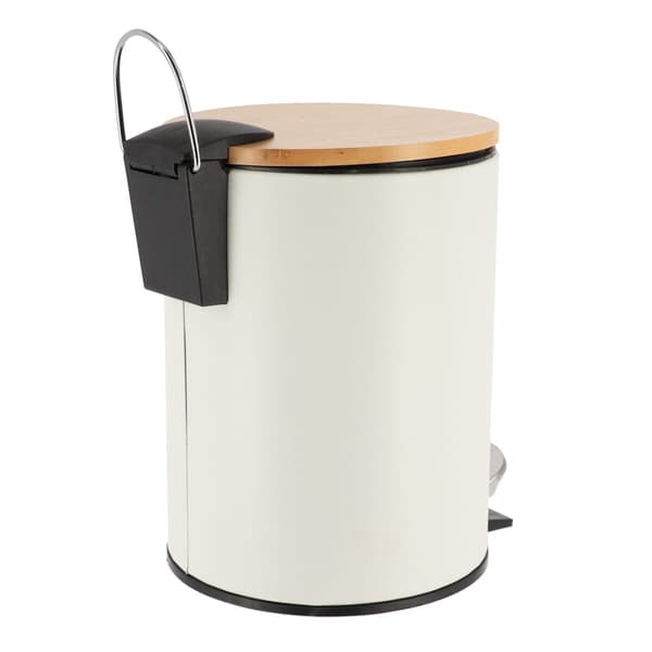Tidløs hvid 2,5L affaldsspand
