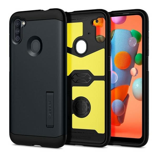 Spigen Tough Armor cover til Galaxy M11, sort