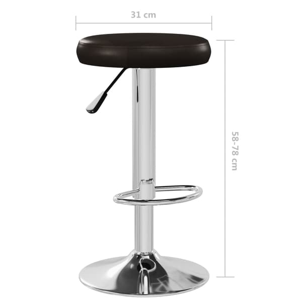vidaXL Barstolar, set om 2, brun, konstläder