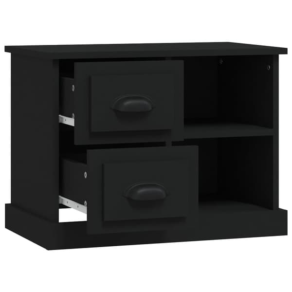 vidaXL sengebord, sort, 60x35,5x45 cm
