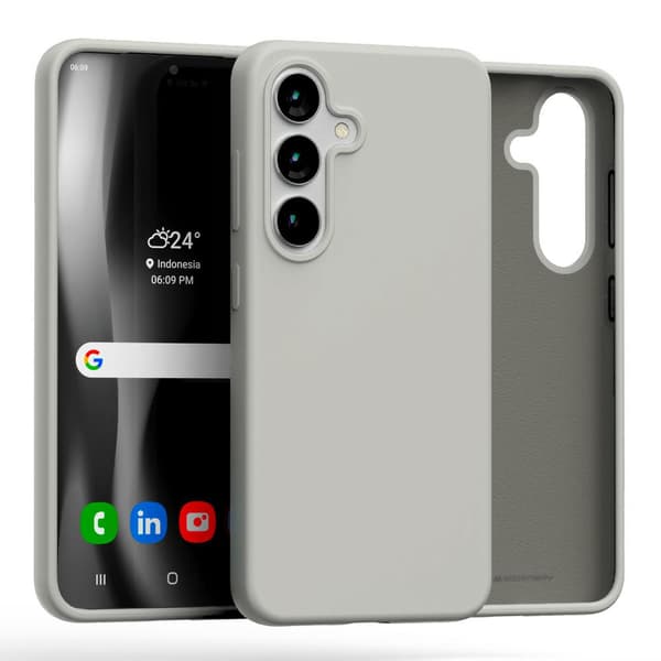 Mercury Silikone Etui til Galaxy S25, Grå