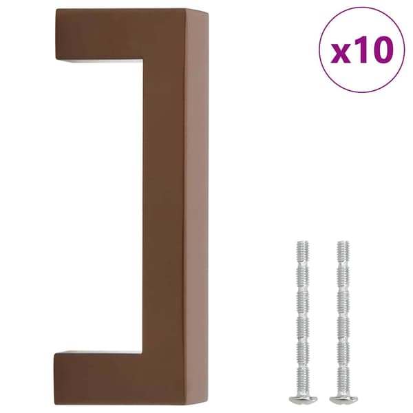 vidaXL skabsgreb 10 stk. bronze 96 mm rustfrit stål