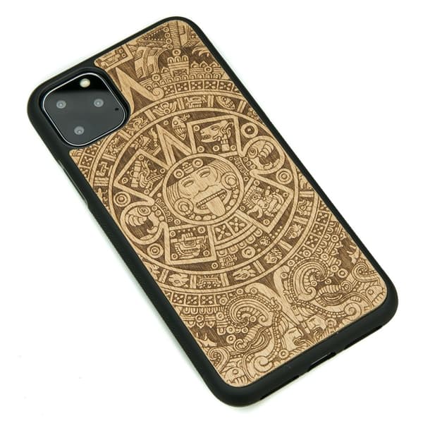 Træetui til iPhone 11 PRO MAX AZTEC KALENDER ANIEGRE