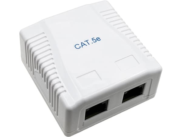 UTP-stikkontakt kat.5e 2xRJ45 alantec