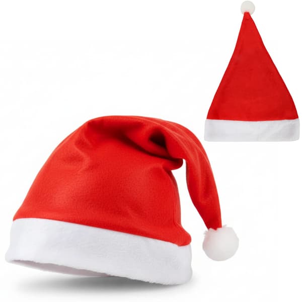 Jultomtekostymhatt i sammet med pompom