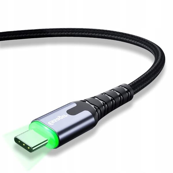 ESSAGER Snabb USB A till C-kabel 2 meter 7A 100W 2m Blå 200cm