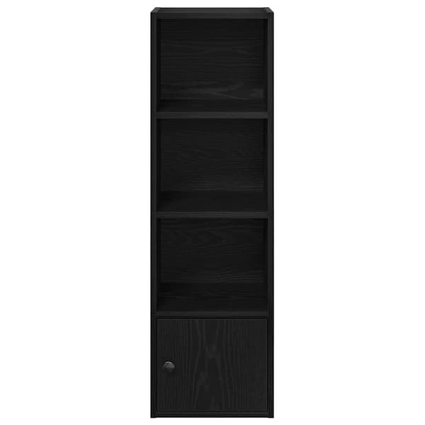 vidaXL hylde, sort, 31x24x102 cm, træbaseret materiale