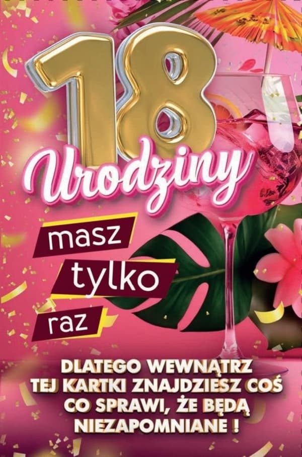 Syntymäpäiväkortti pullonkannella 18
