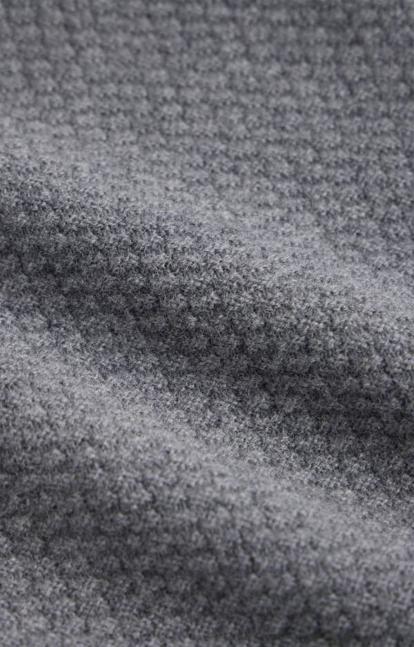 Mikromønstret sweater med rund hals S