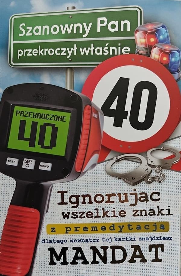Syntymäpäiväkortti 40