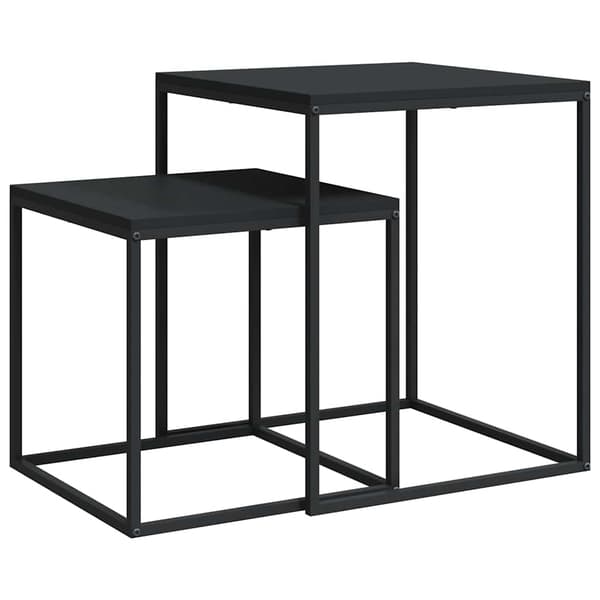 vidaXL Soffbordsset, 2 delar, trä/metall