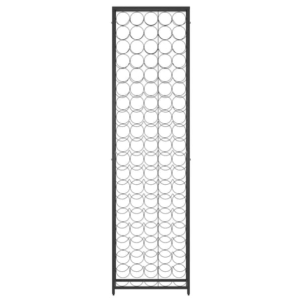 vidaXL Pulloteline 95 pullolle musta 54x18x200 cm takorauta