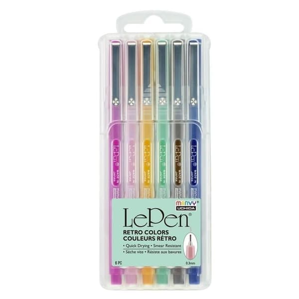 Le Pen Retro fineliners 6 stk.