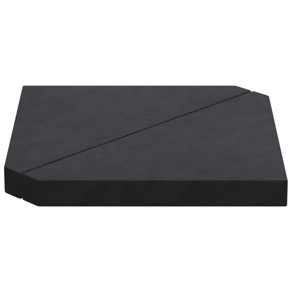 vidaXL Paraplyvikter, 2 st, svart granit, triangulära, 14 kg