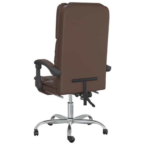 vidaXL Massagestol brun konstläder