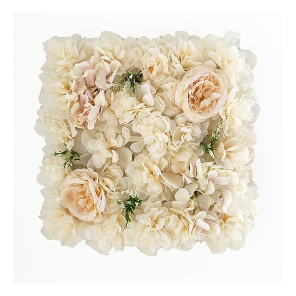 Blomstervægpanel ECRU baggrund 35cmx35cm WK02