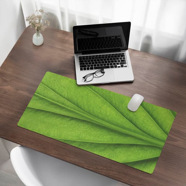 Leaf Desk musemåtte til tastatur og bærbar computer nærbillede 90x45 cm