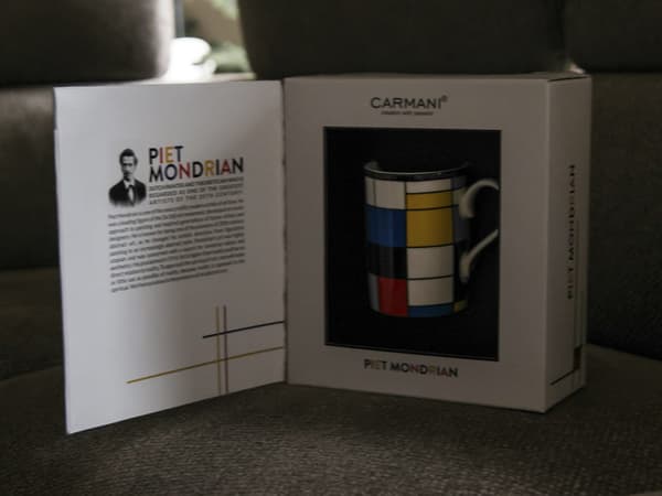 Carmani, 370ml mugg - piet mondrain/Komposition A