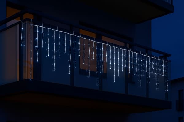 Ljusridå 4m kallvit 240 LED snö