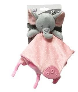 Nuttet lyserød elefant 25 cm