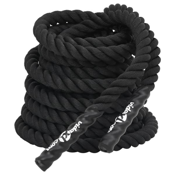 vidaXL træningsreb, sort, 12 m, 9 kg, polyester