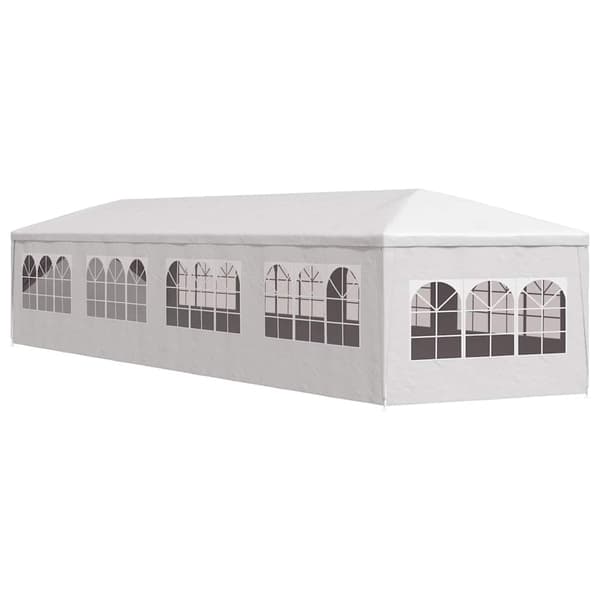 vidaXL Trädgårdstält, 3 x 12 m, Vit