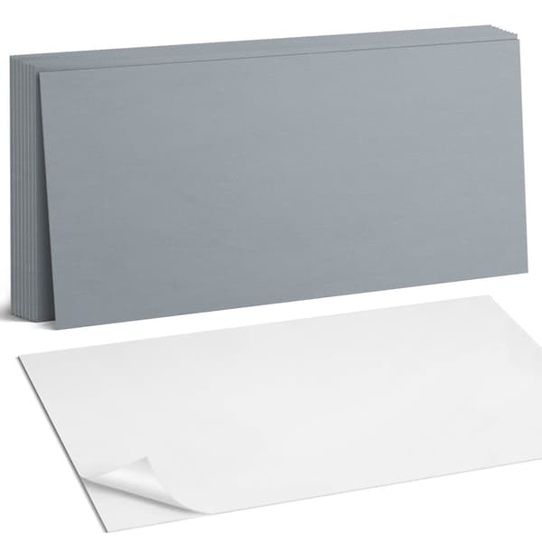 Selvklæbende vinylfliser perfekte til moderne interiør grå farve 10x40x20 cm