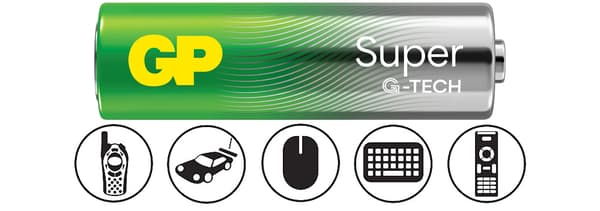 GP Super Alkaline AA Batterier Alkaline LR6 10 stk.