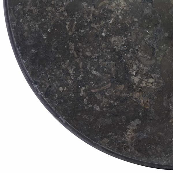 vidaXL bordplade sort Ø50 x 2,5 cm marmor