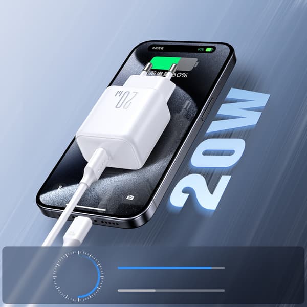 USB-C PD QC 20W Väggladdare - Vit