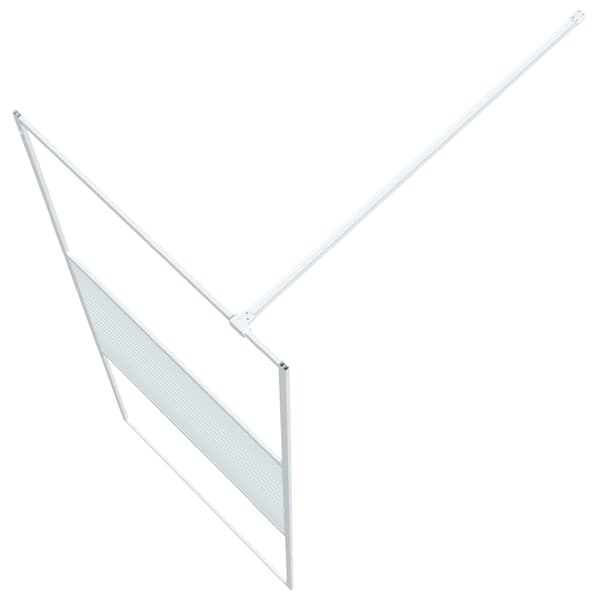 vidaXL Duschvägg, vit, 80x195 cm, klart ESG-glas